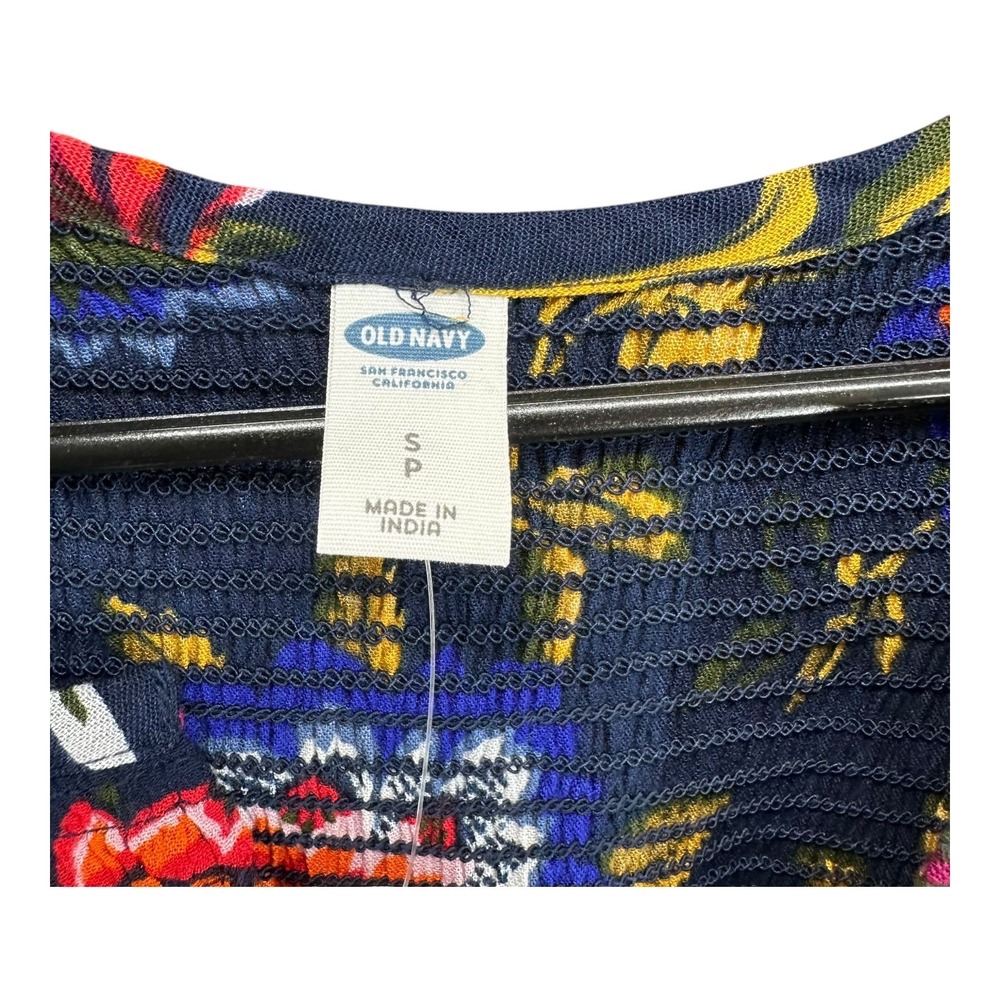 Old Navy NWT Women's S Small Boho Floral Dress Peasant Gypsy Swing Midi - Picture 3 of 15